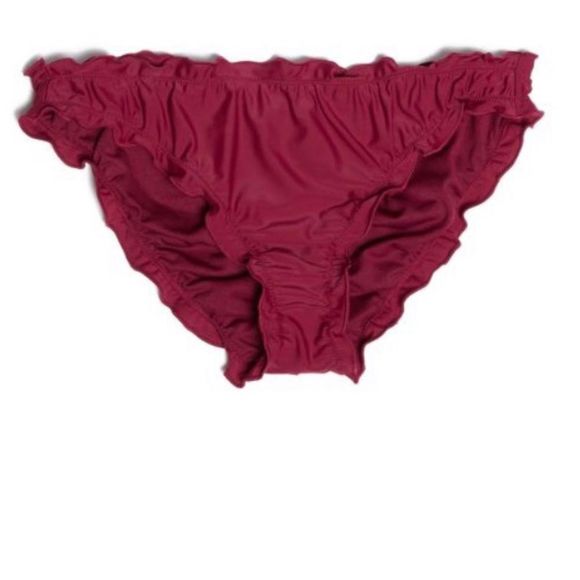 Rue21 Burgundy Cheeky Bikini Bottoms Small NWT - Picture 3 of 7